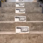 The entry way steps leading up to Sando